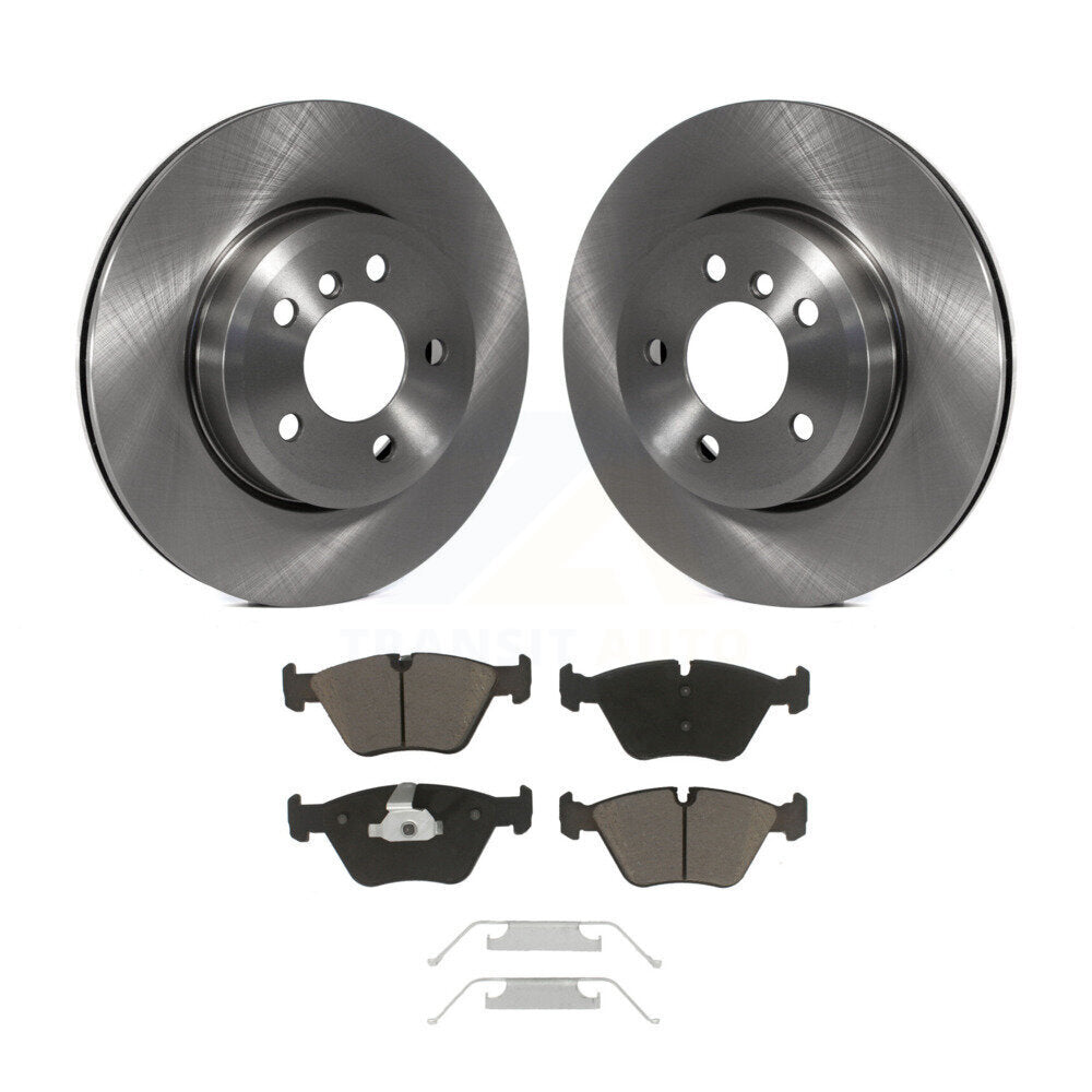 Disc Brake Rotors And Ceramic Pads Front Kit For 2004-2010 BMW X3