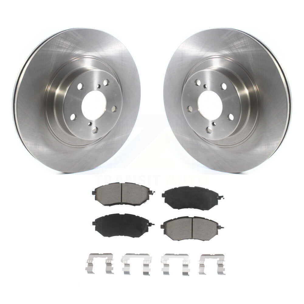 Disc Brake Rotors & Ceramic Pad Front Kit For 2009 Subaru Legacy 3.0 R with 3.0L