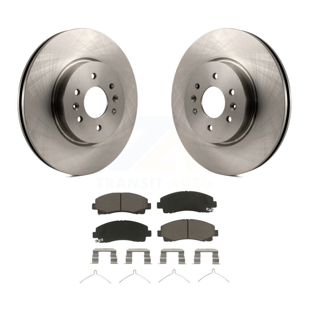 Disc Brake Rotors And Ceramic Pads Front Kit For 2009-2014 Acura TL