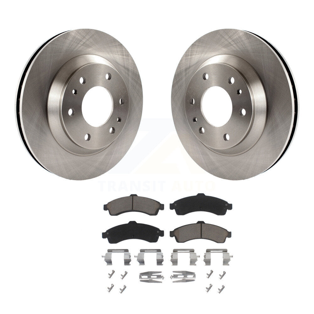 Brake Rotor Ceramic Pad Front Kit For GMC Envoy Chevrolet Trailblazer Oldsmobile