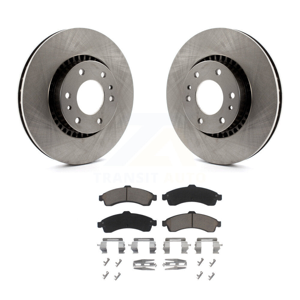 Brake Rotor Ceramic Pad Front Kit For Chevrolet GMC Trailblazer Envoy XL EXT SSR