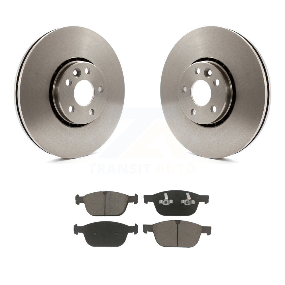 Disc Brake Rotors And Ceramic Pads Front Kit For 2010-2015 Volvo XC60