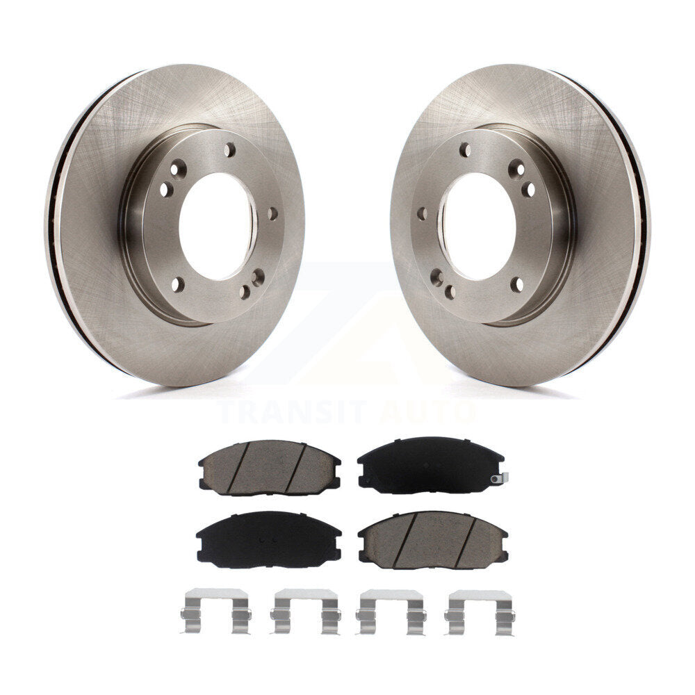Disc Brake Rotors And Ceramic Pads Front Kit For 2007-2009 Kia Sorento