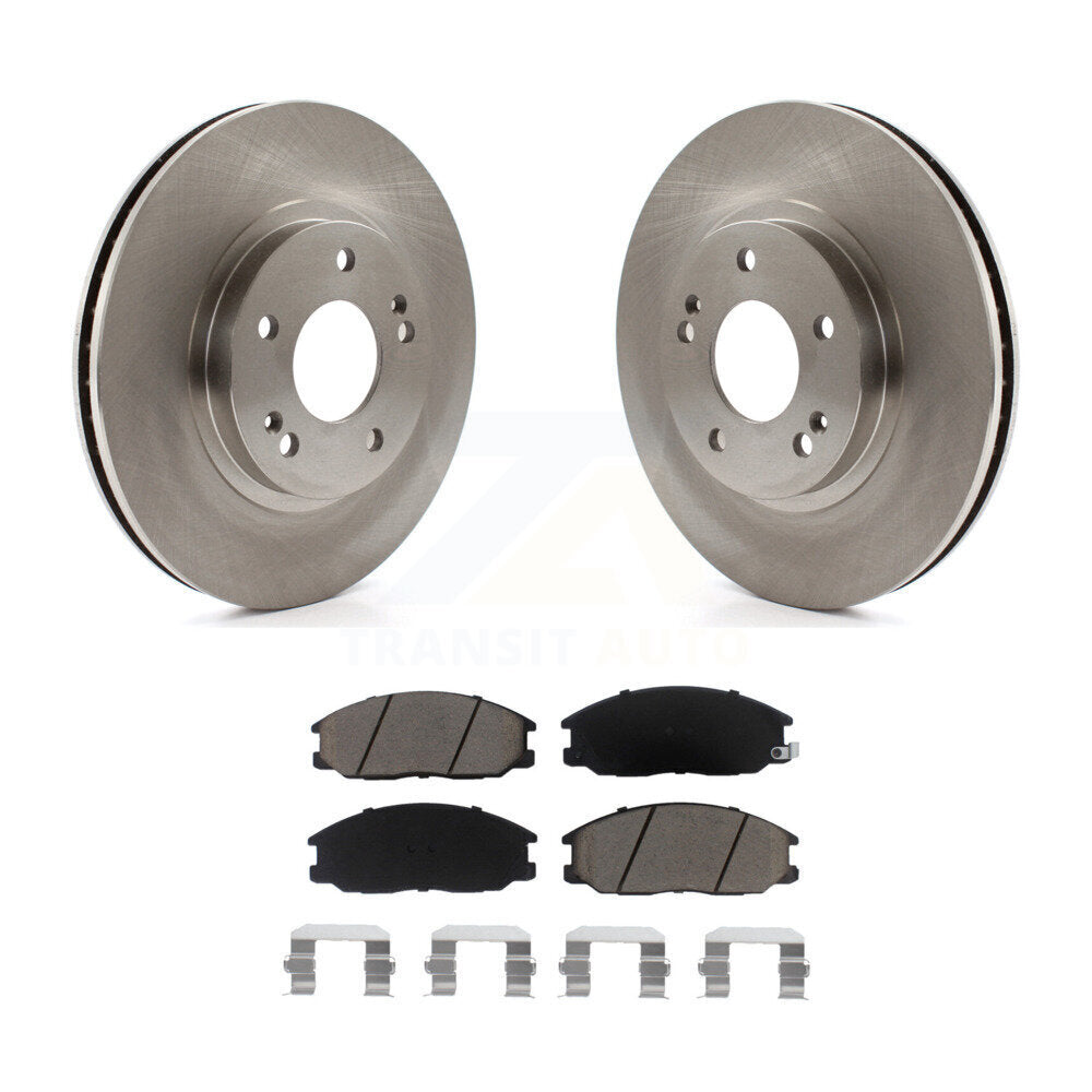Disc Brake Rotors And Ceramic Pads Front Kit For Hyundai Santa Fe
