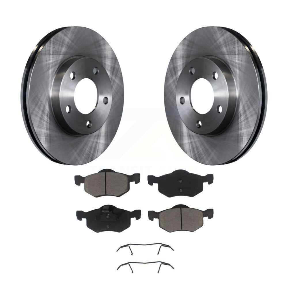 Brake Rotors Ceramic Pad Front Kit For Ford Escape Mazda Tribute Mercury Mariner