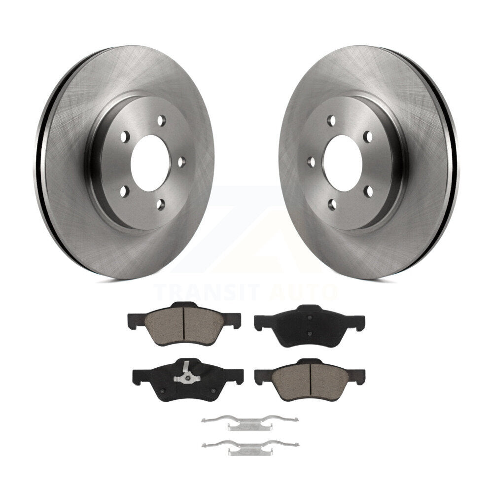Disc Brake Rotors And Ceramic Pads Front Kit For Ford Escape Mercury Mariner