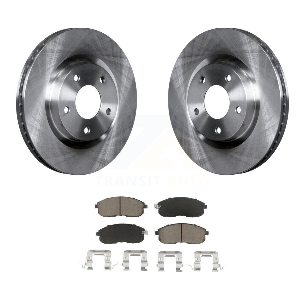 Disc Brake Rotors And Ceramic Pads Front Kit For 2007-2012 Nissan Sentra SE-R