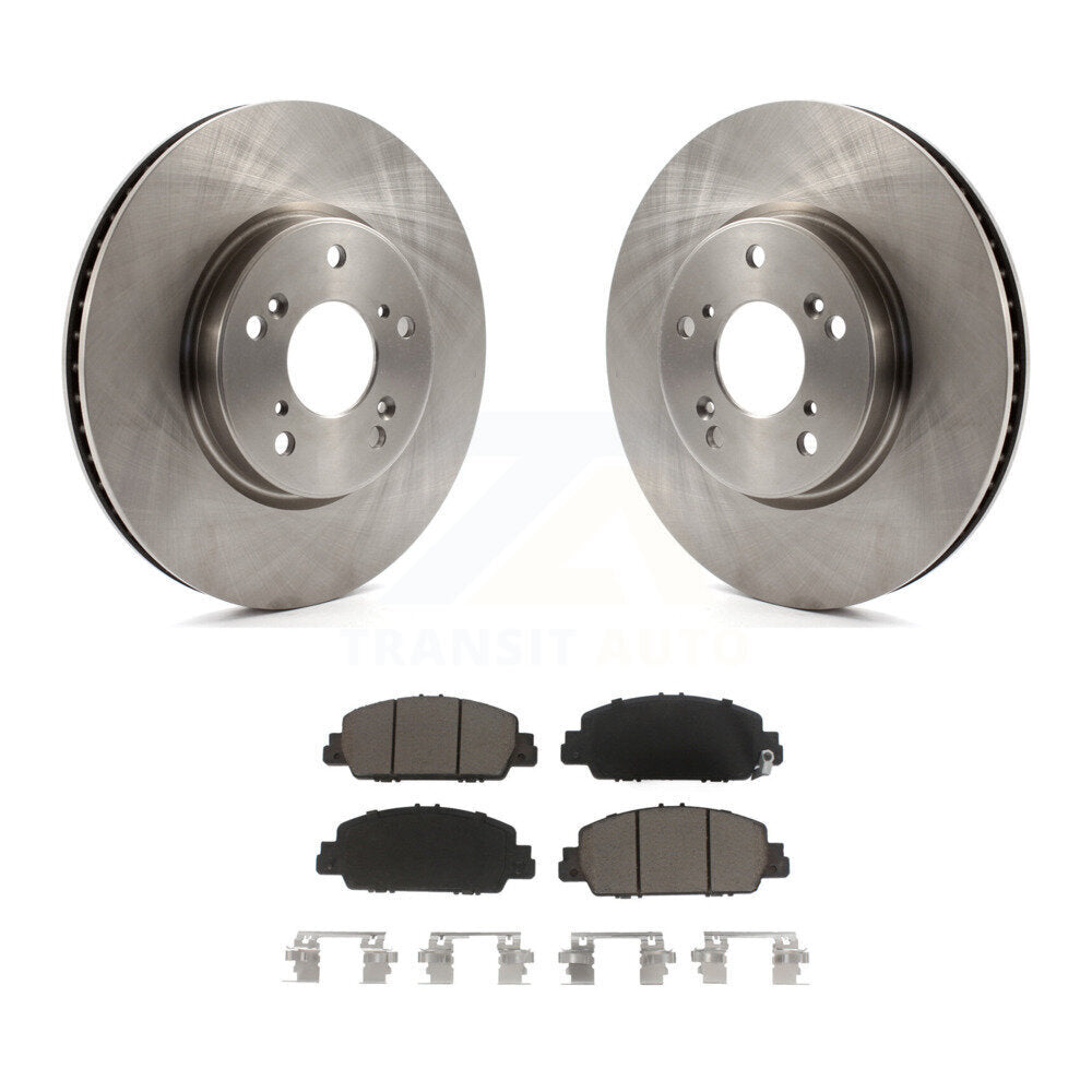 Disc Brake Rotors And Ceramic Pads Front Kit For Honda Accord
