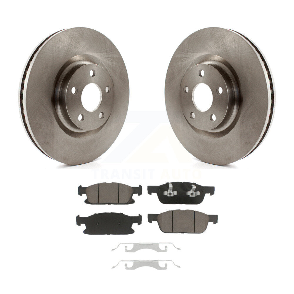 Brake Rotors Ceramic Pad Front Kit For Ford Edge With 316mm Diameter Rotor