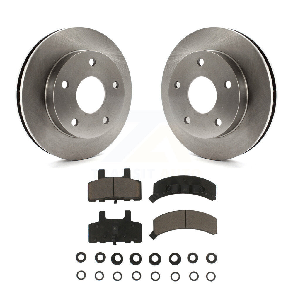 Disc Brake Rotors And Ceramic Pads Front Kit For 1994-1999 Dodge Ram 1500 4WD