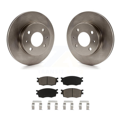 Disc Brake Rotors And Ceramic Pads Front Kit For 2006 Hyundai Accent Hatchback