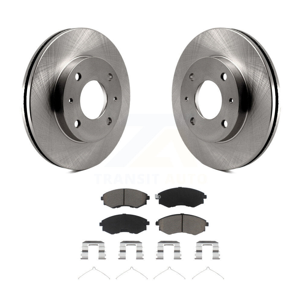 Disc Brake Rotors And Ceramic Pads Front Kit For Hyundai Tiburon Elantra Sonata