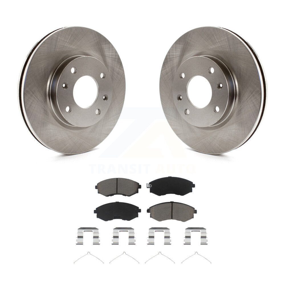 Disc Brake Rotors & Ceramic Pad Front Kit For Hyundai Sonata Kia Optima Magentis