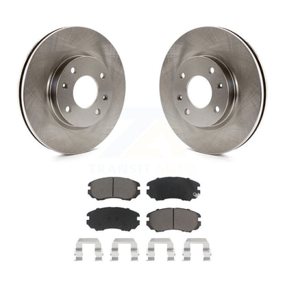 Disc Brake Rotors & Ceramic Pad Front Kit For Hyundai Sonata Kia Optima Magentis