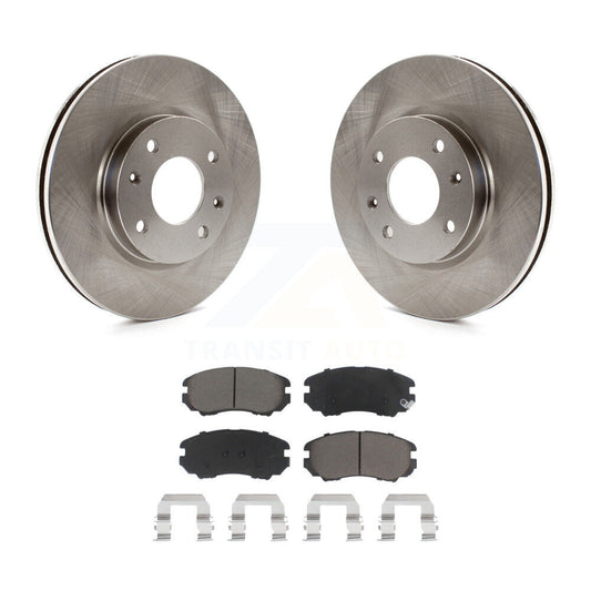 Disc Brake Rotors & Ceramic Pad Front Kit For Hyundai Sonata Kia Optima Magentis