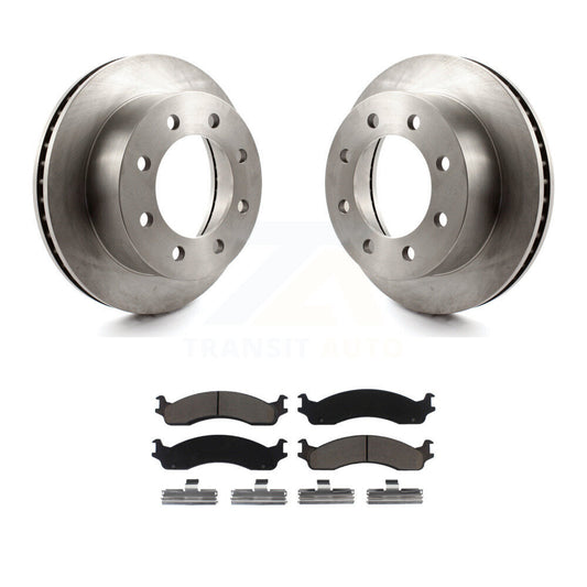 Disc Brake Rotors And Ceramic Pads Front Kit For Dodge Ram 2500 3500 Van