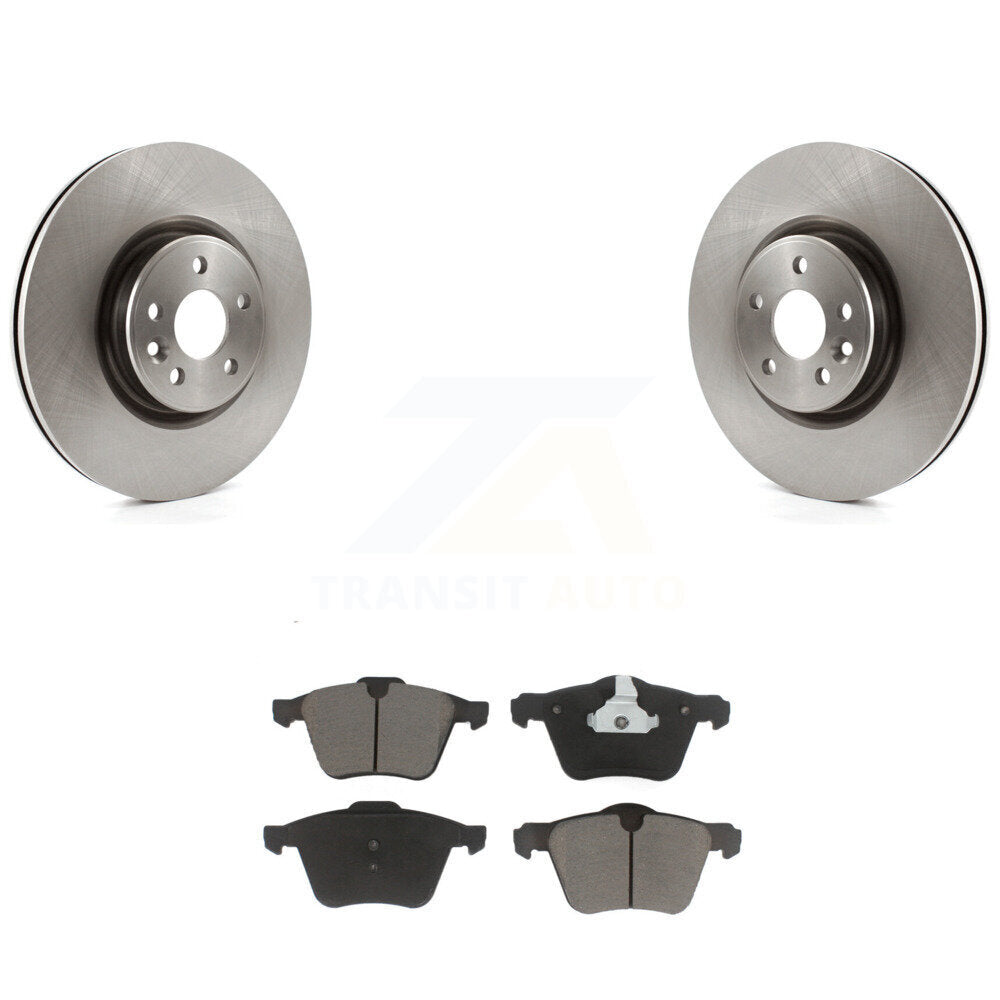 Disc Brake Rotors And Ceramic Pads Front Kit For Volvo XC70 S60 V60 S80 V70