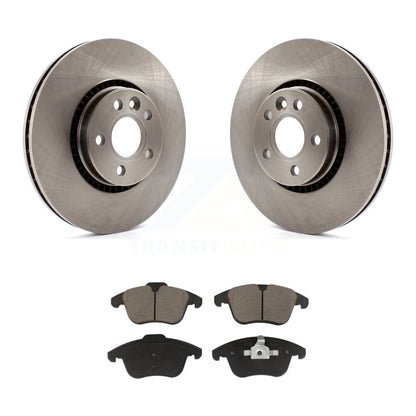 Disc Brake Rotors And Ceramic Pads Front Kit For 2008-2015 Land Rover LR2