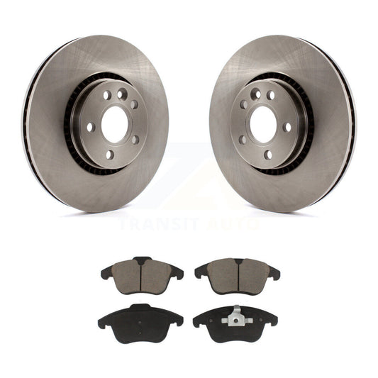 Disc Brake Rotors And Ceramic Pads Front Kit For 2008-2015 Land Rover LR2