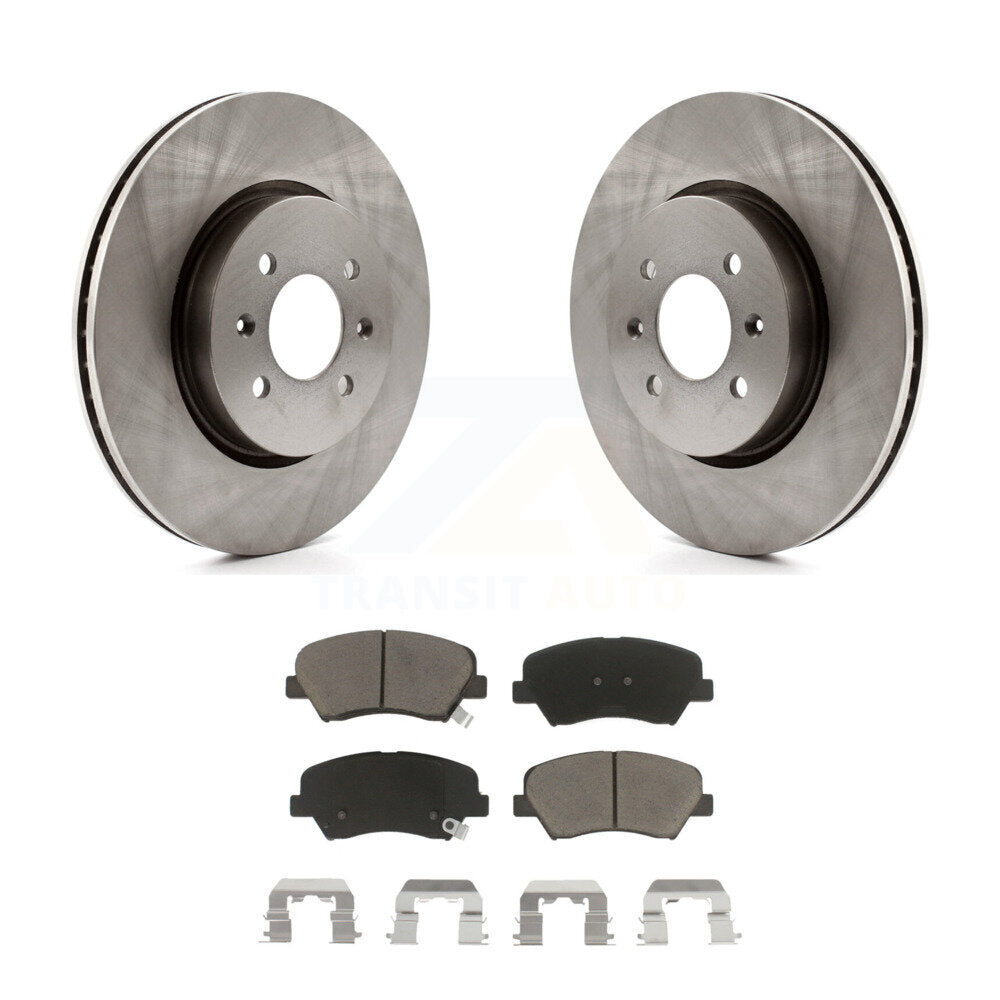 Disc Brake Rotors And Ceramic Pads Front Kit For Kia Rio