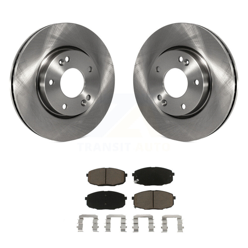Disc Brake Rotors And Ceramic Pads Front Kit For Hyundai Elantra
