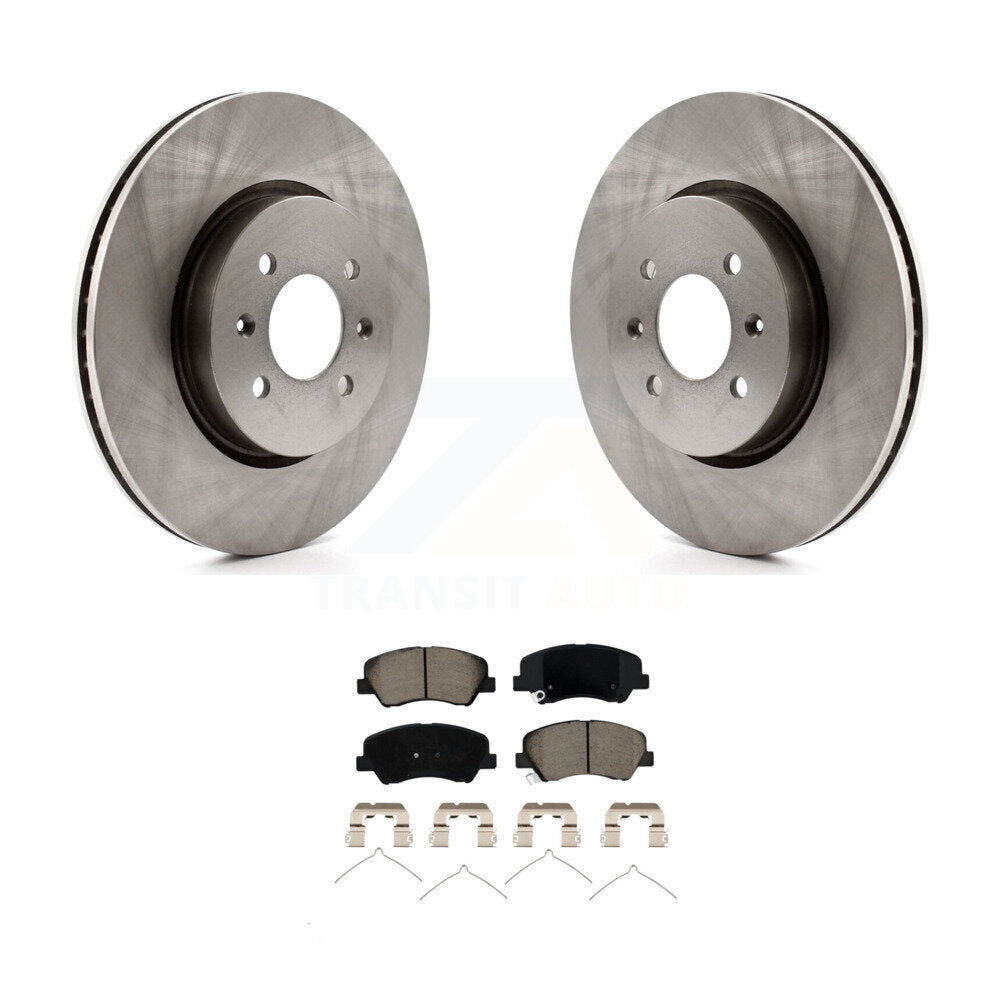 Disc Brake Rotors And Ceramic Pads Front Kit For Kia Rio Hyundai Accent