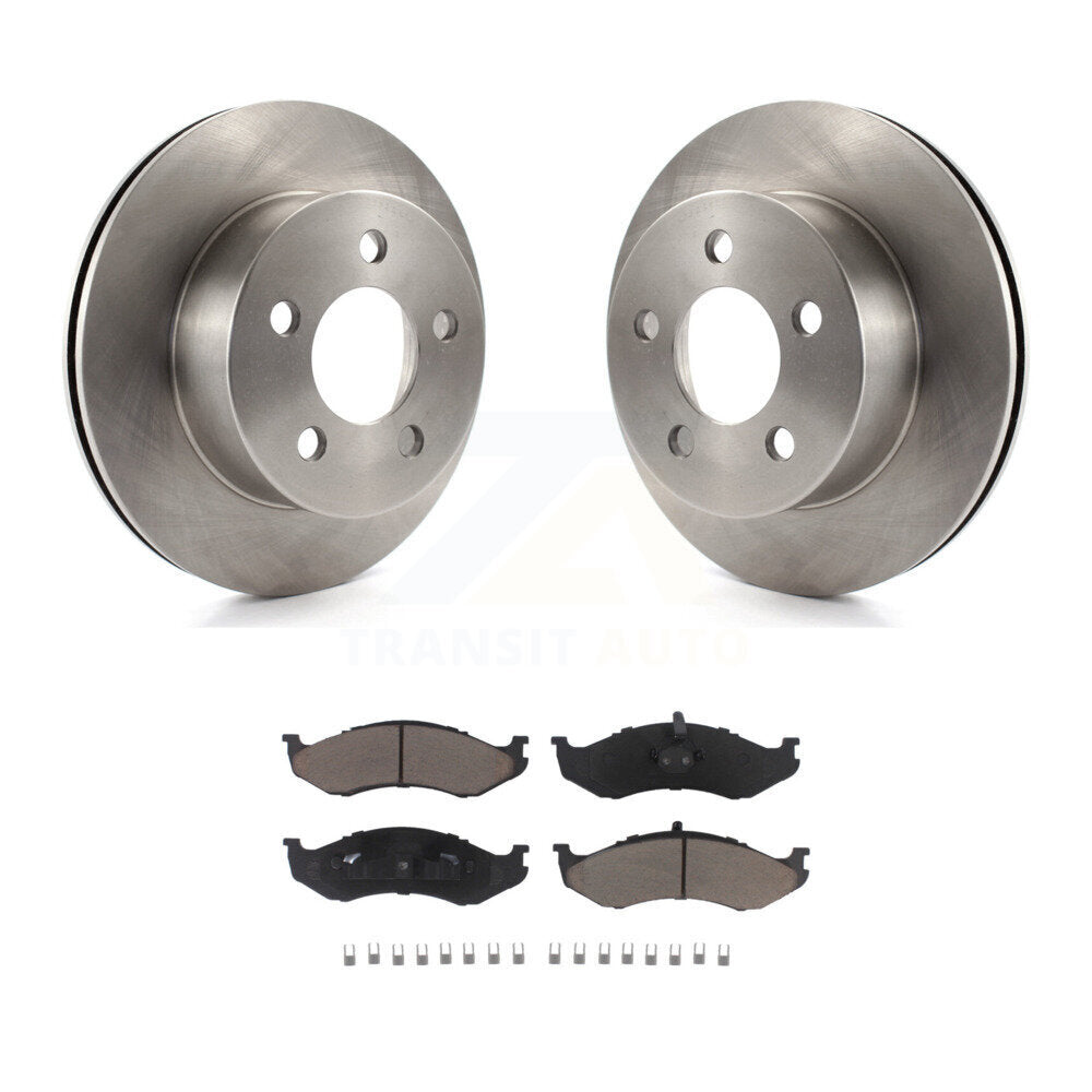 Brake Rotor & Ceramic Pad Front Kit For Jeep Wrangler Cherokee Grand Wagoneer TJ