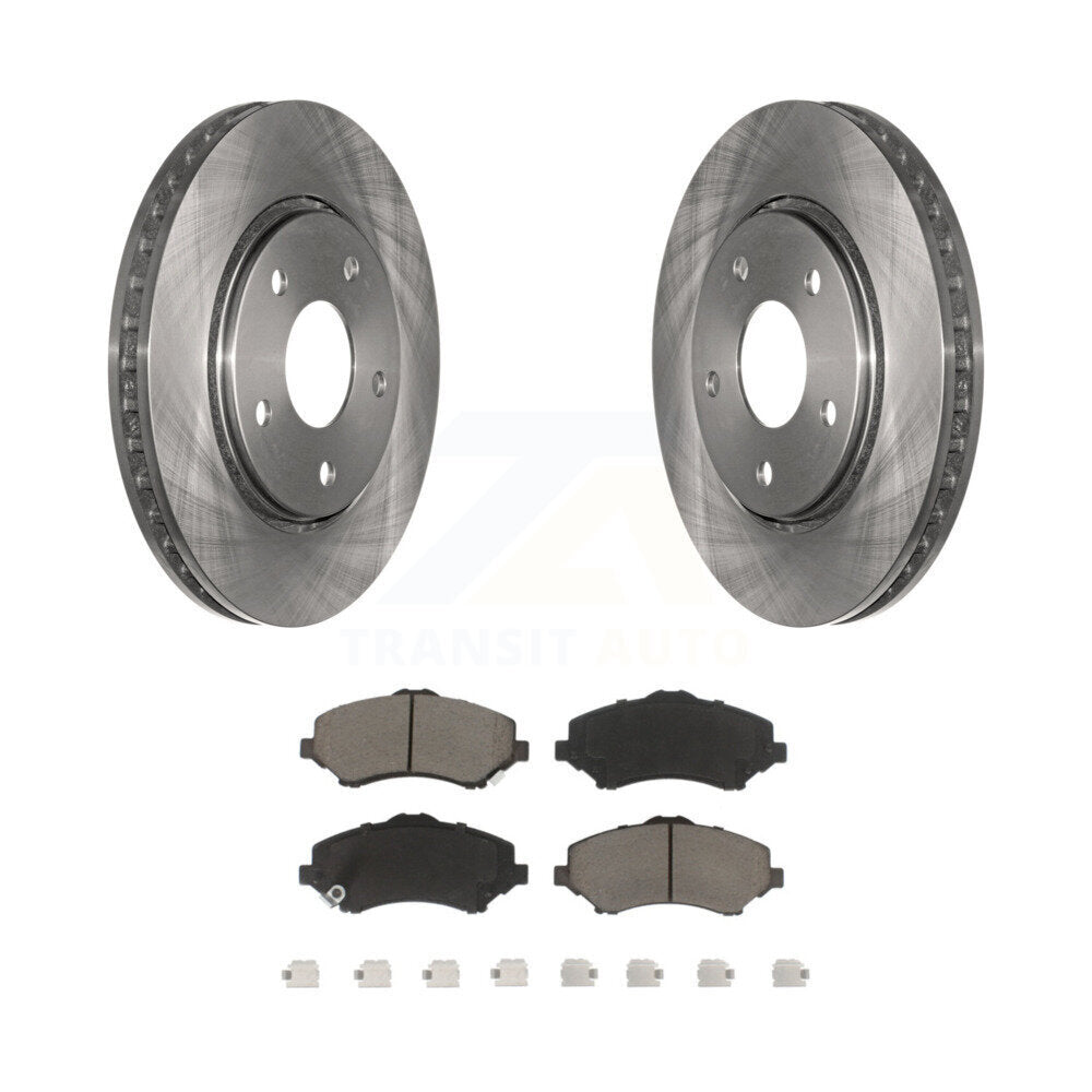 Brake Rotors Ceramic Pad Front Kit For Dodge Grand Caravan Journey Chrysler Town