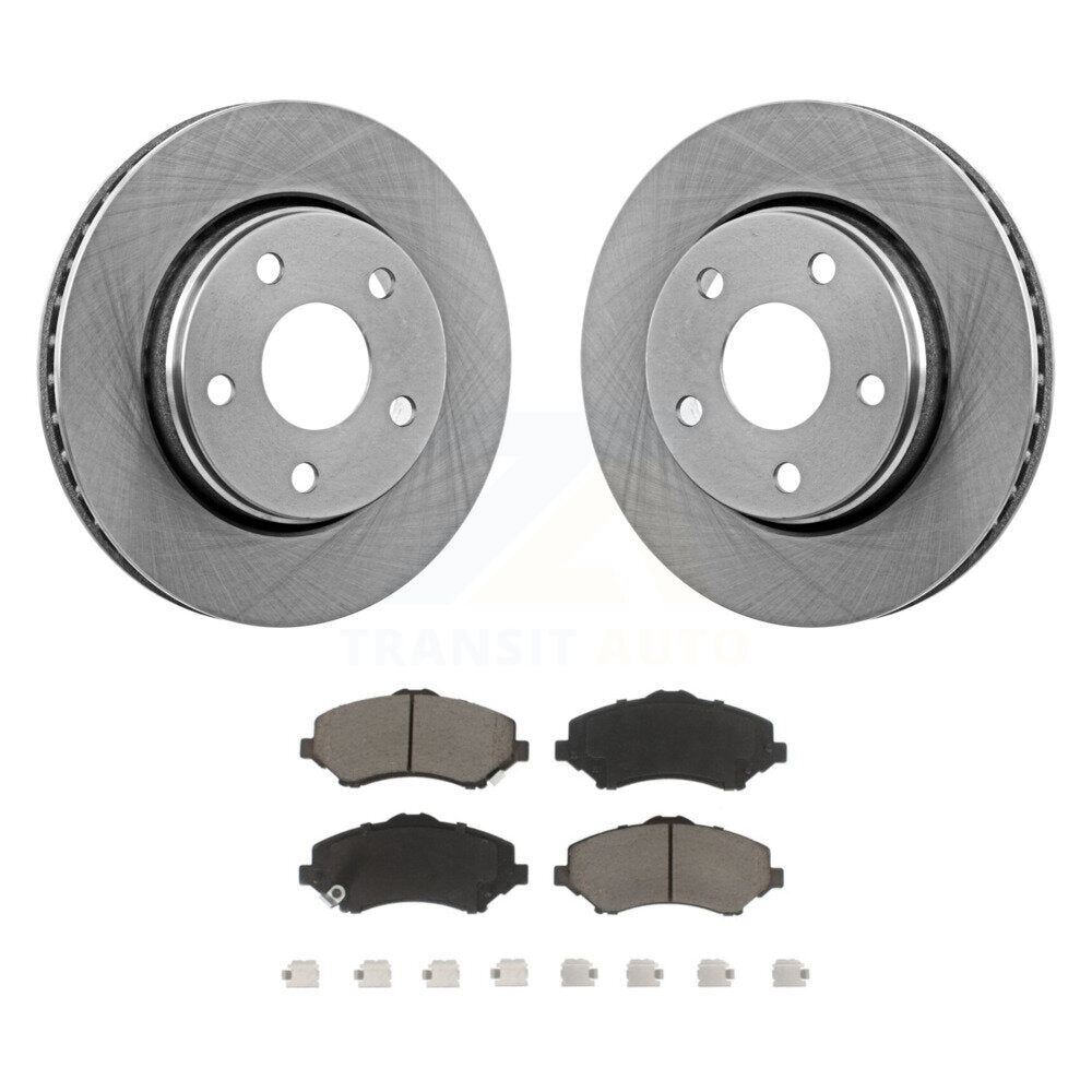 Disc Brake Rotors And Ceramic Pads Front Kit For Jeep Wrangler