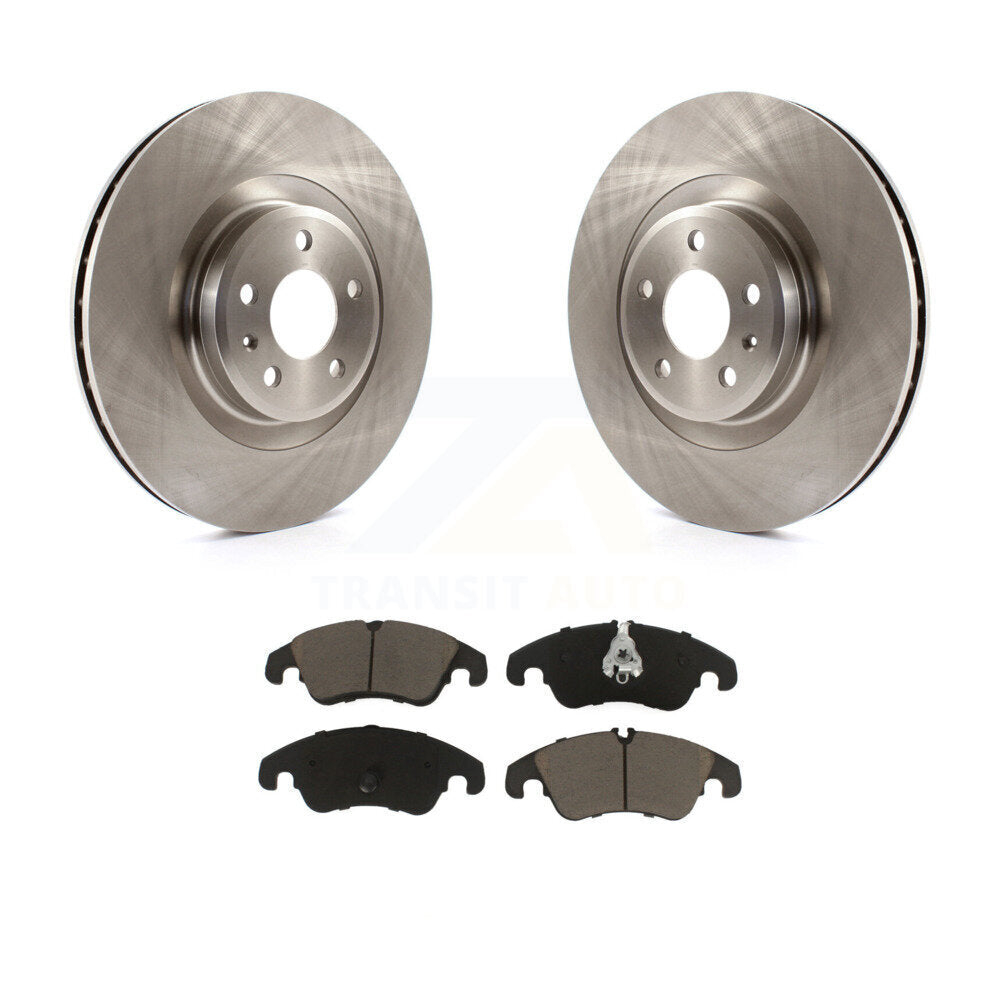 Disc Brake Rotor And Ceramic Pad Front Kit For Audi Q5 A4 Quattro S4 S5 A6 A7 A5