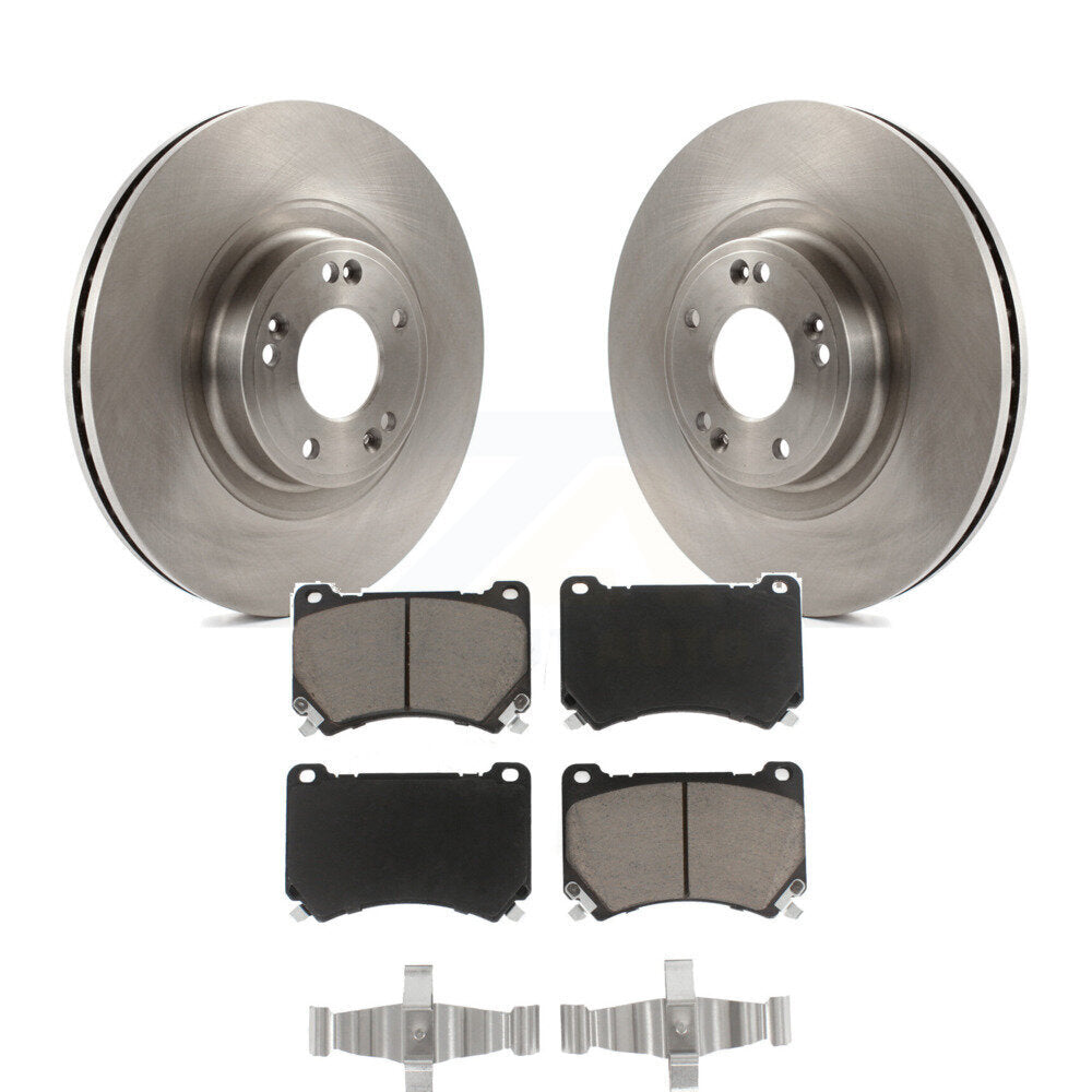 Disc Brake Rotors And Ceramic Pads Front Kit For Hyundai Genesis