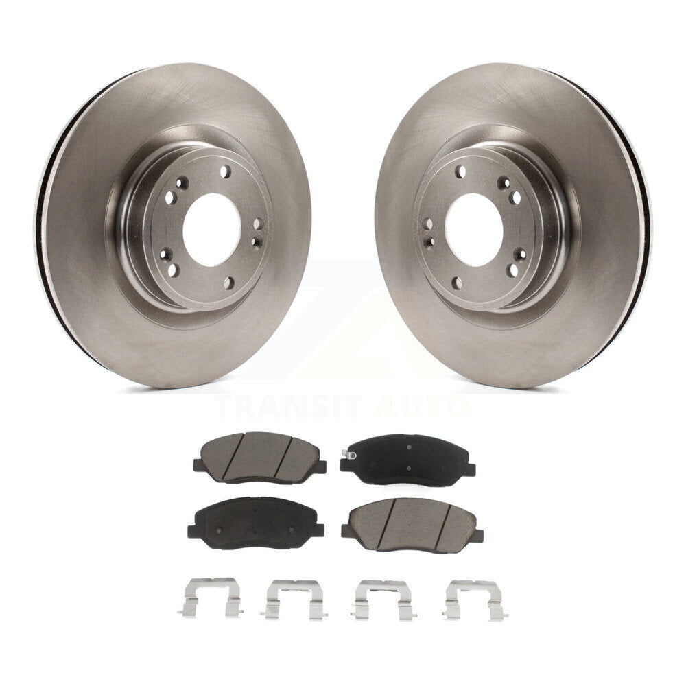 Disc Brake Rotors And Ceramic Pads Front Kit For 2009-2011 Hyundai Genesis 3.8L