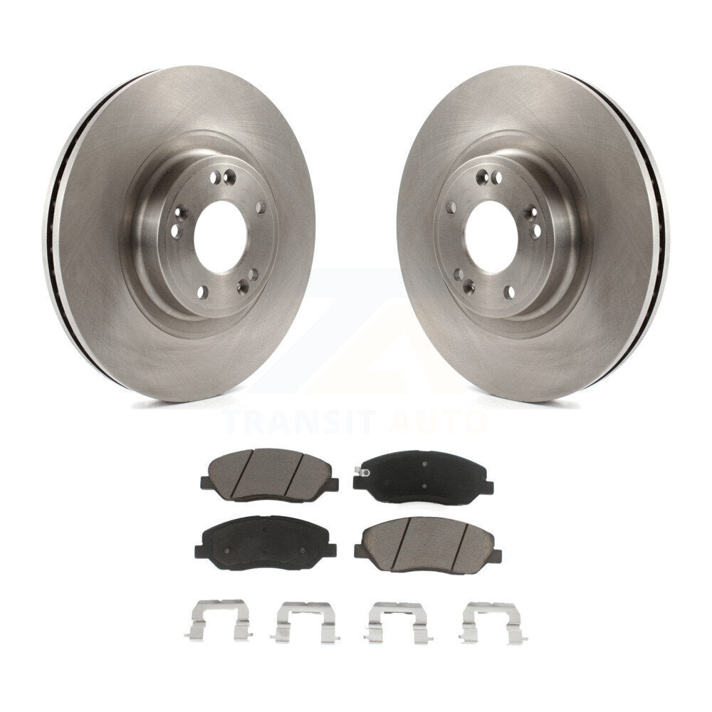 Disc Brake Rotors And Ceramic Pads Front Kit For 2012 Hyundai Genesis 3.8L