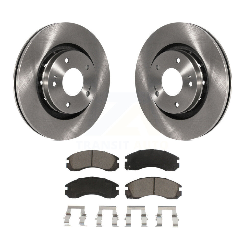 Disc Brake Rotors And Ceramic Pad Front Kit For Mitsubishi Outlander PHEV Lancer
