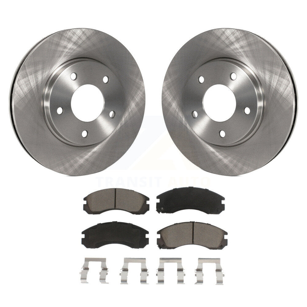 Disc Brake Rotors And Ceramic Pads Front Kit For 2000 Mitsubishi Eclipse 3.0L