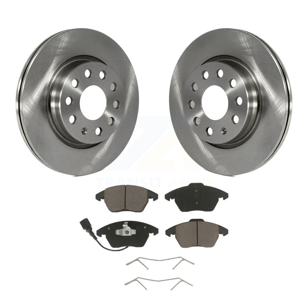 Disc Brake Rotors And Ceramic Pads Front Kit For Volkswagen GTI Audi A3 Quattro