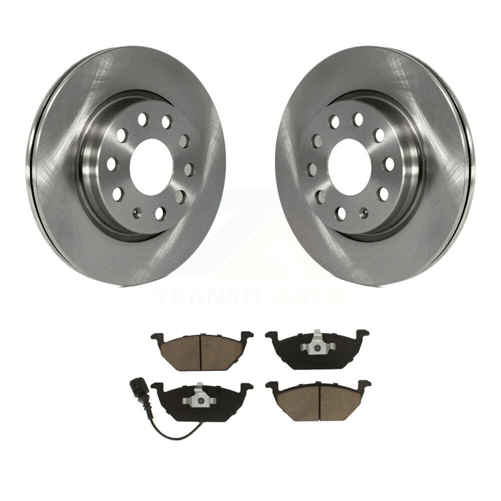 Disc Brake Rotors And Ceramic Pads Front Kit For Volkswagen Jetta