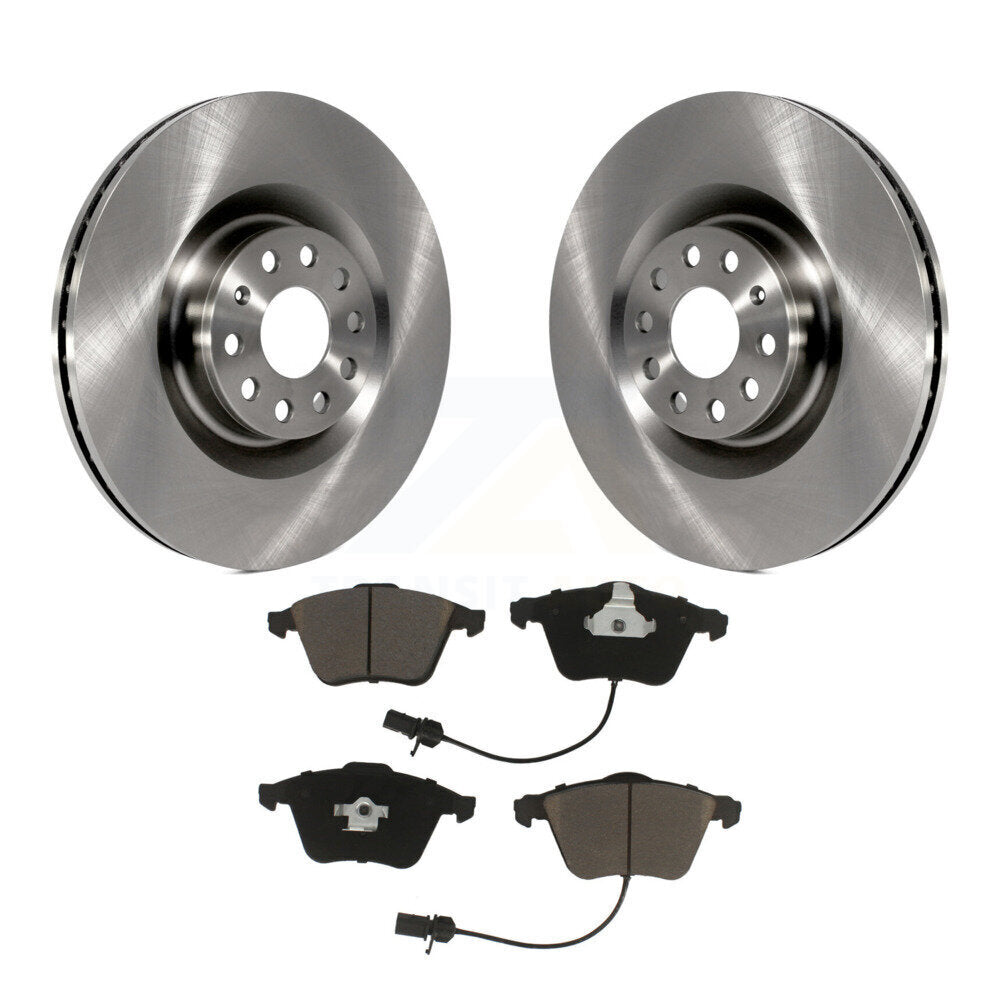 Disc Brake Rotors And Ceramic Pads Front Kit For Volkswagen Golf Passat CC R R32