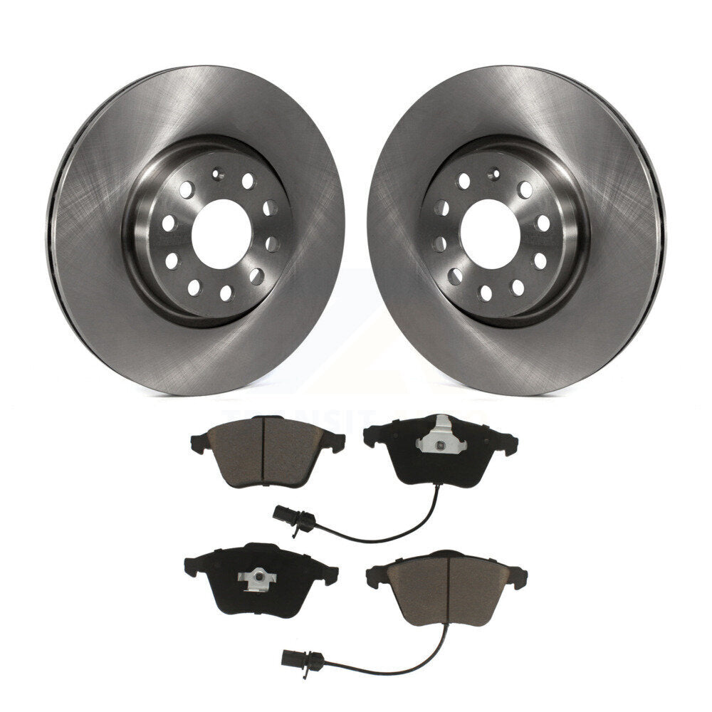 Disc Brake Rotors And Ceramic Pads Front Kit For Volkswagen CC R32