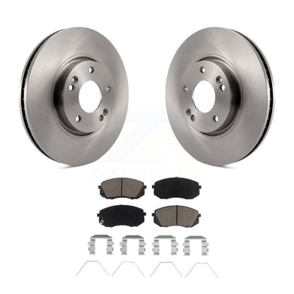 Disc Brake Rotors And Ceramic Pads Front Kit For 2017-2019 Kia Soul EV