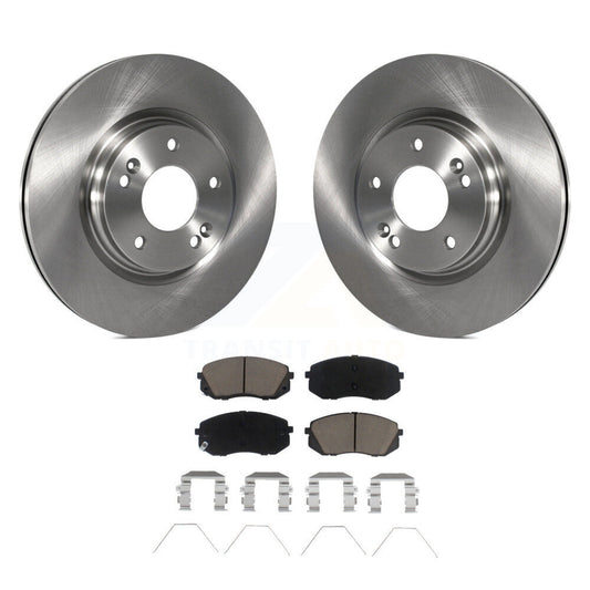 Brake Rotor & Ceramic Pad Front Kit For Hyundai Kona Kia Seltos Forte Elantra GT