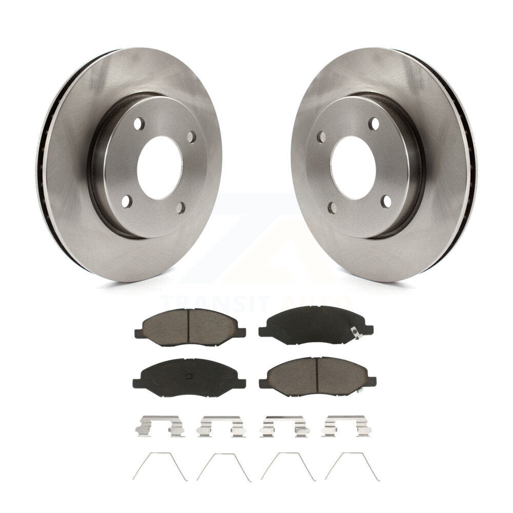 Disc Brake Rotors And Ceramic Pads Front Kit For 2009-2011 Nissan Versa 1.6L