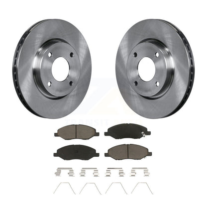 Disc Brake Rotors And Ceramic Pads Front Kit For 2008 Nissan Versa 4-Wheel ABS