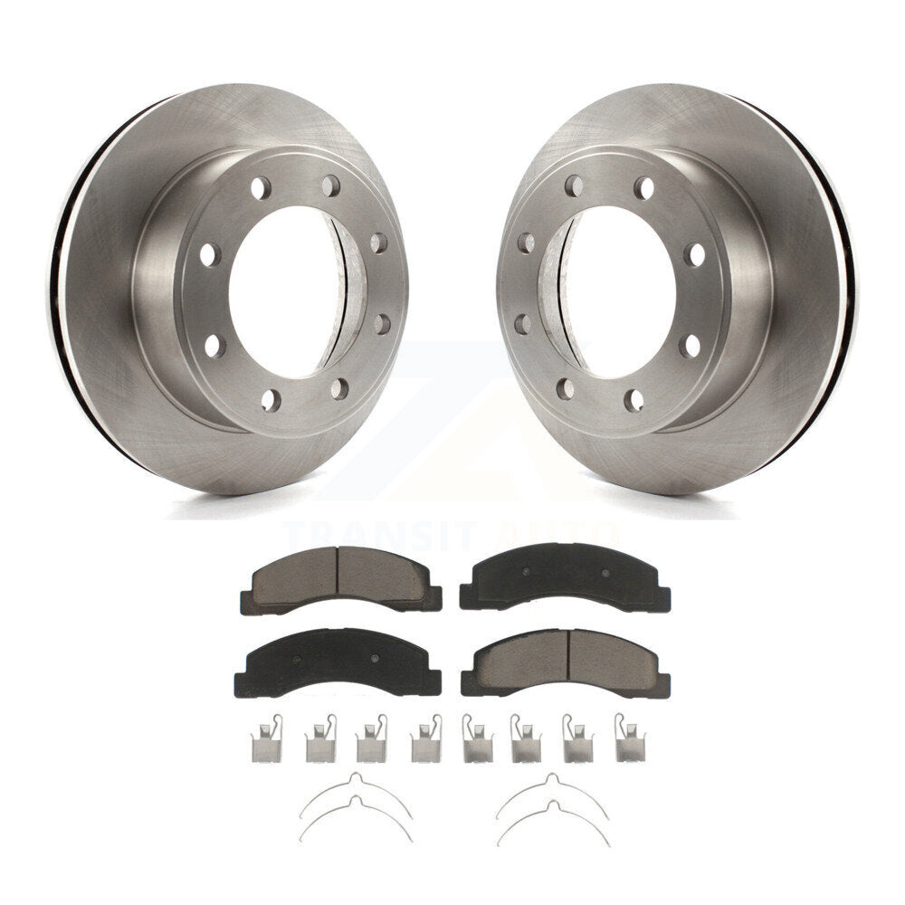 Disc Brake Rotor Ceramic Pad Front Kit For Ford F-350 Super Duty F-250 Excursion