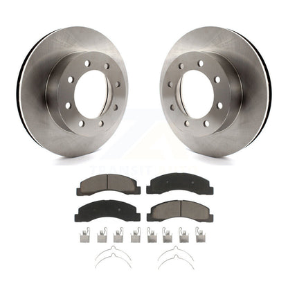 Disc Brake Rotors And Ceramic Pads Front Kit For Ford F-350 Super Duty F-250