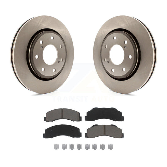 Brake Rotor And Ceramic Pad Front Kit For 2010-2014 Ford F-150 With 7 Lug Wheels
