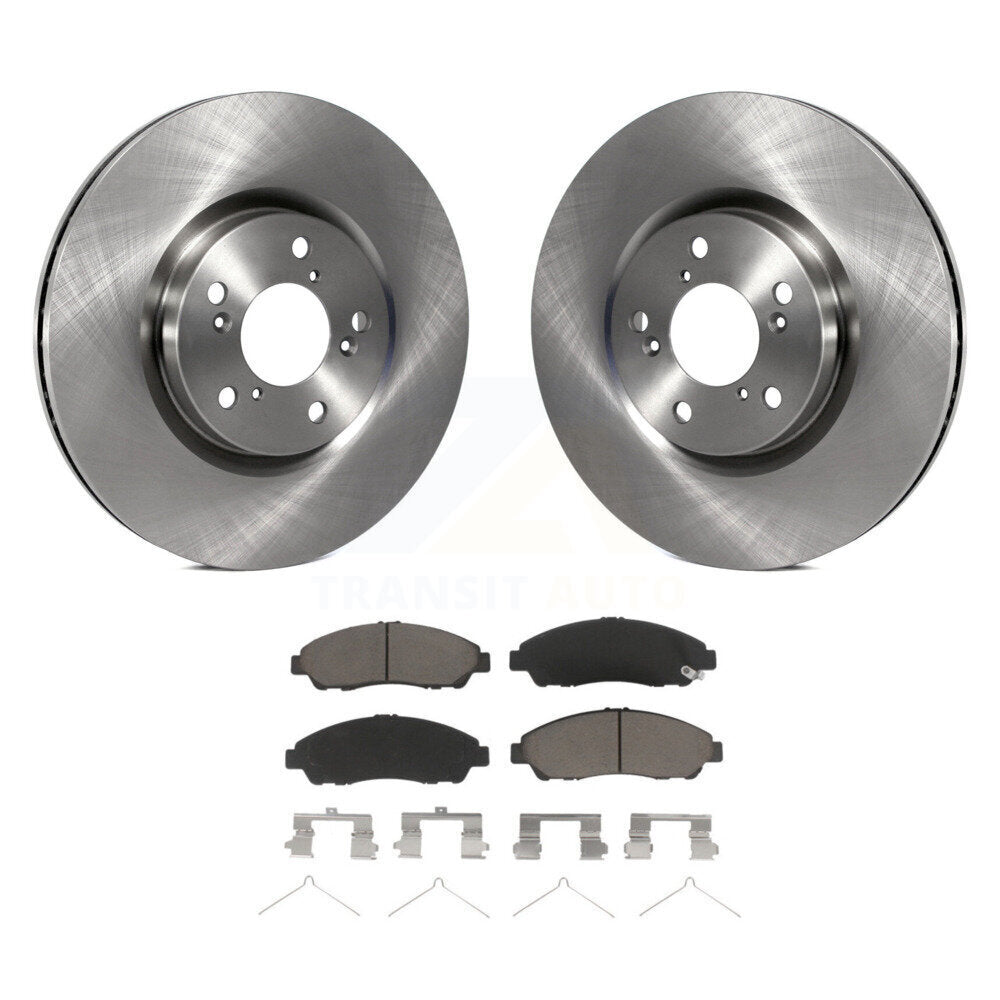 Disc Brake Rotors And Ceramic Pads Front Kit For Honda Pilot Acura MDX RLX ZDX