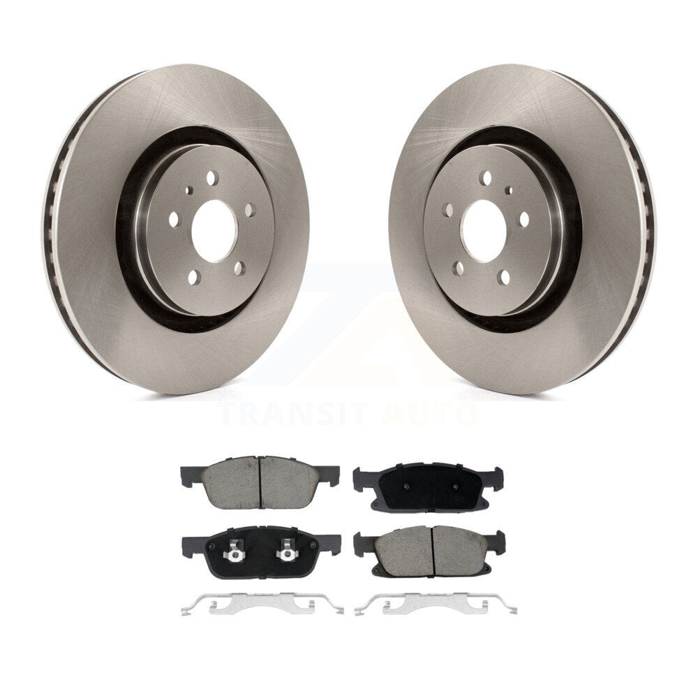 Disc Brake Rotor & Ceramic Pad Front Kit For Ford Fusion Lincoln MKZ Continental