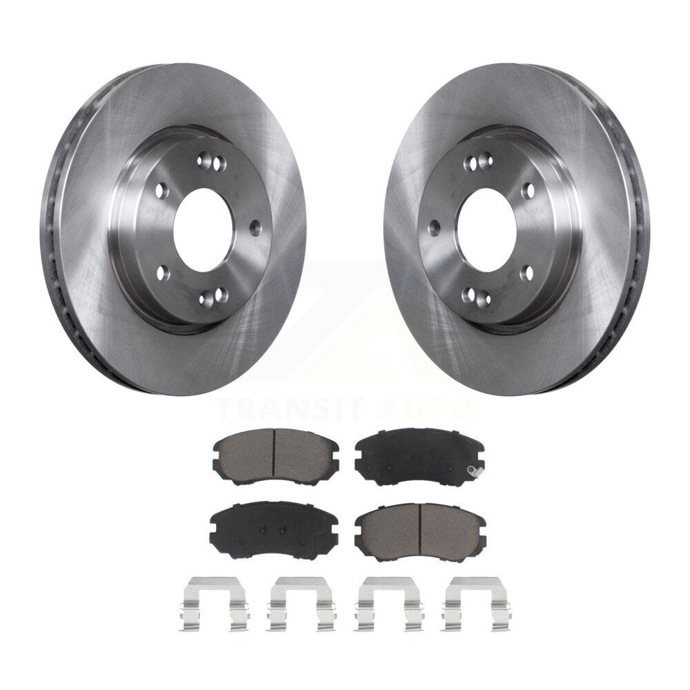 Disc Brake Rotors And Ceramic Pads Front Kit For Hyundai Elantra