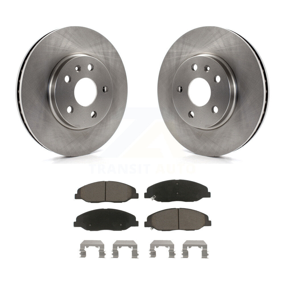Disc Brake Rotors And Ceramic Pads Front Kit For Cadillac CTS